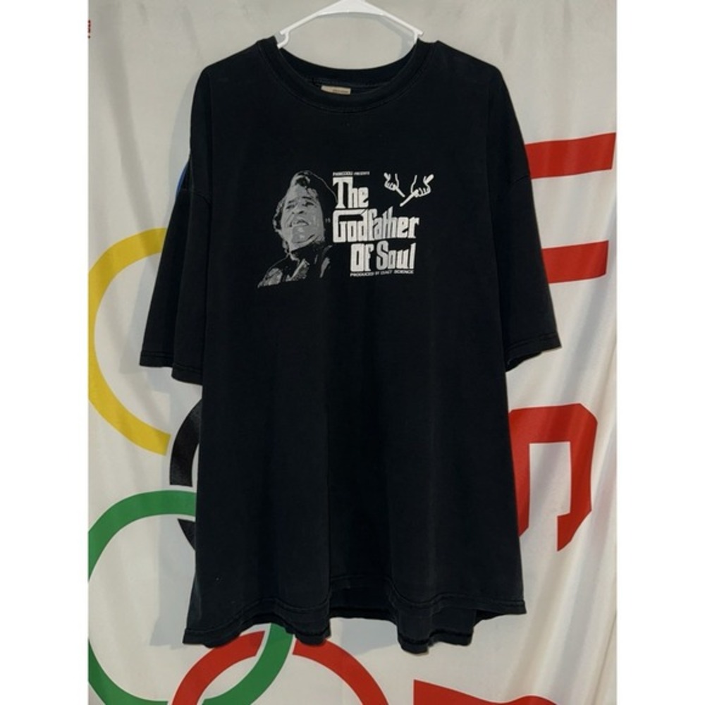 Exact‎ Science Godfather of Soul James Brown T Shirt 3XL Black Vintage Y2K Music